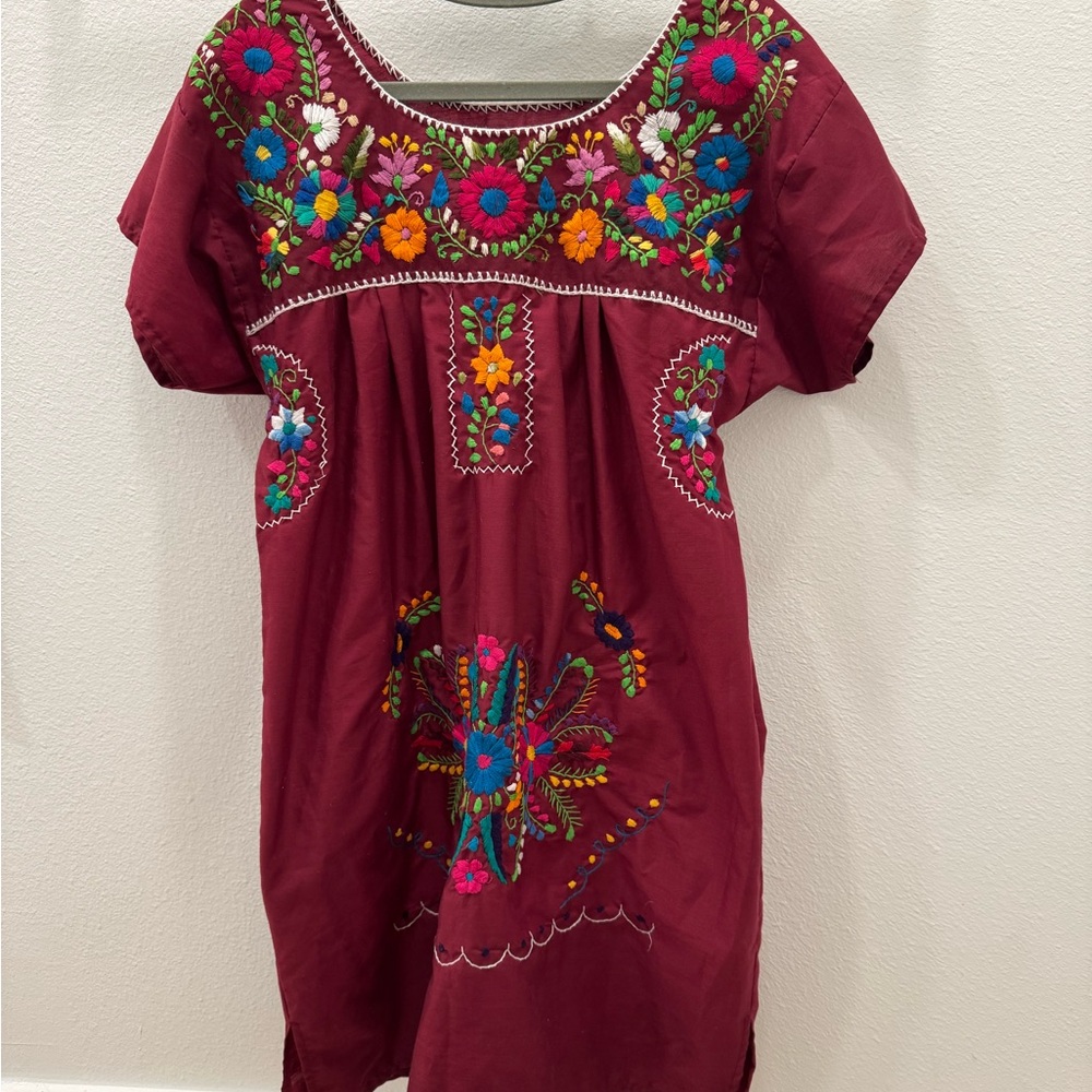 Mexican Embroidered Women’s Tunic Dress